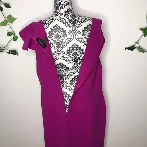 St. John Side Ruffle Sleeveless Knit Dress - Picture 8 of 8